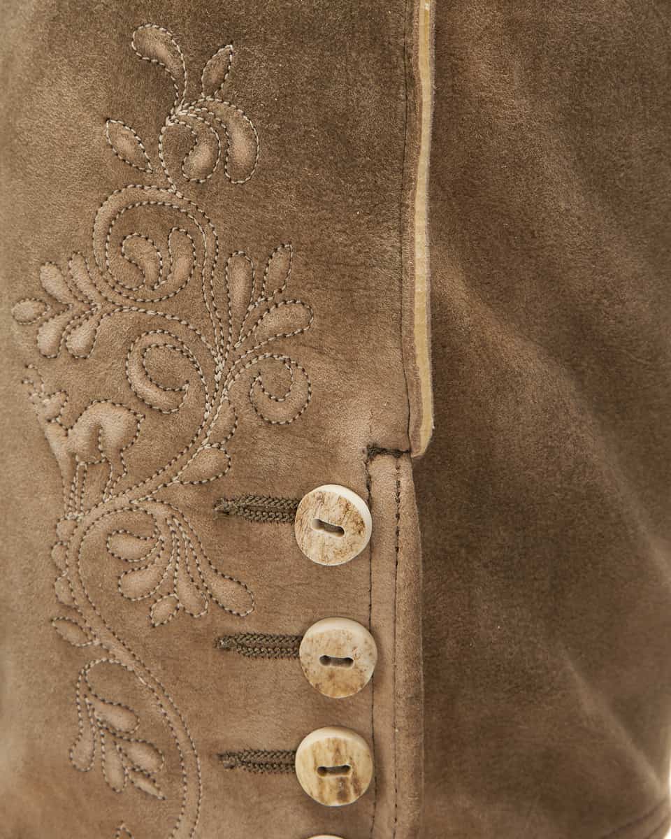 Meindl Loisachtal Lederhose goat leather inca brown - detail