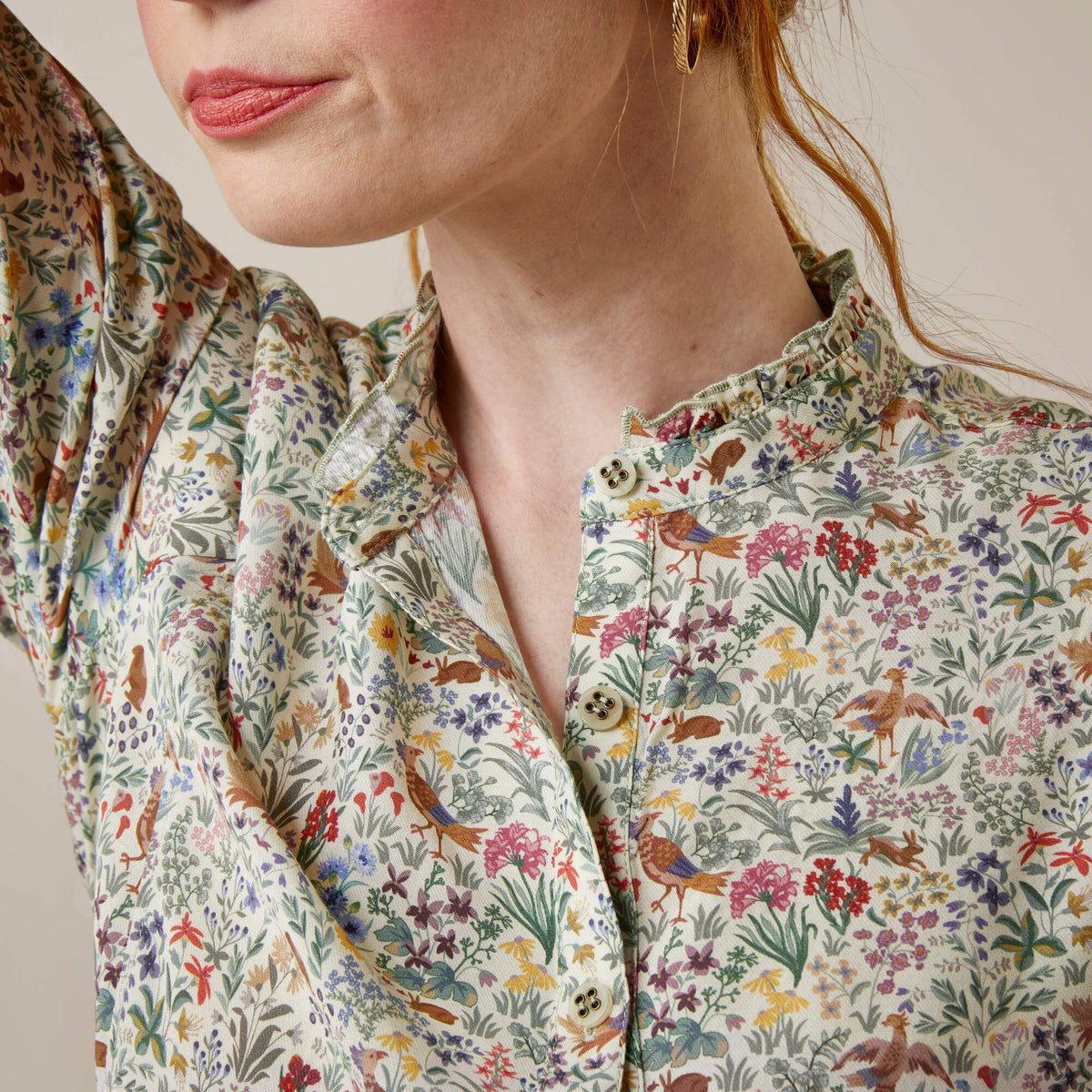 Clarion Shirt Bird Print