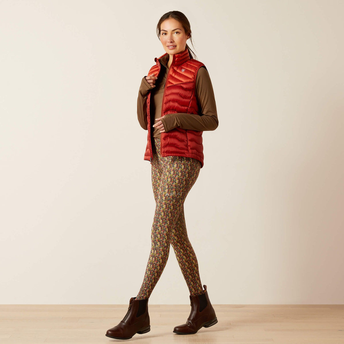 Ideal Down Gilet Red Ochre Burnt Bri