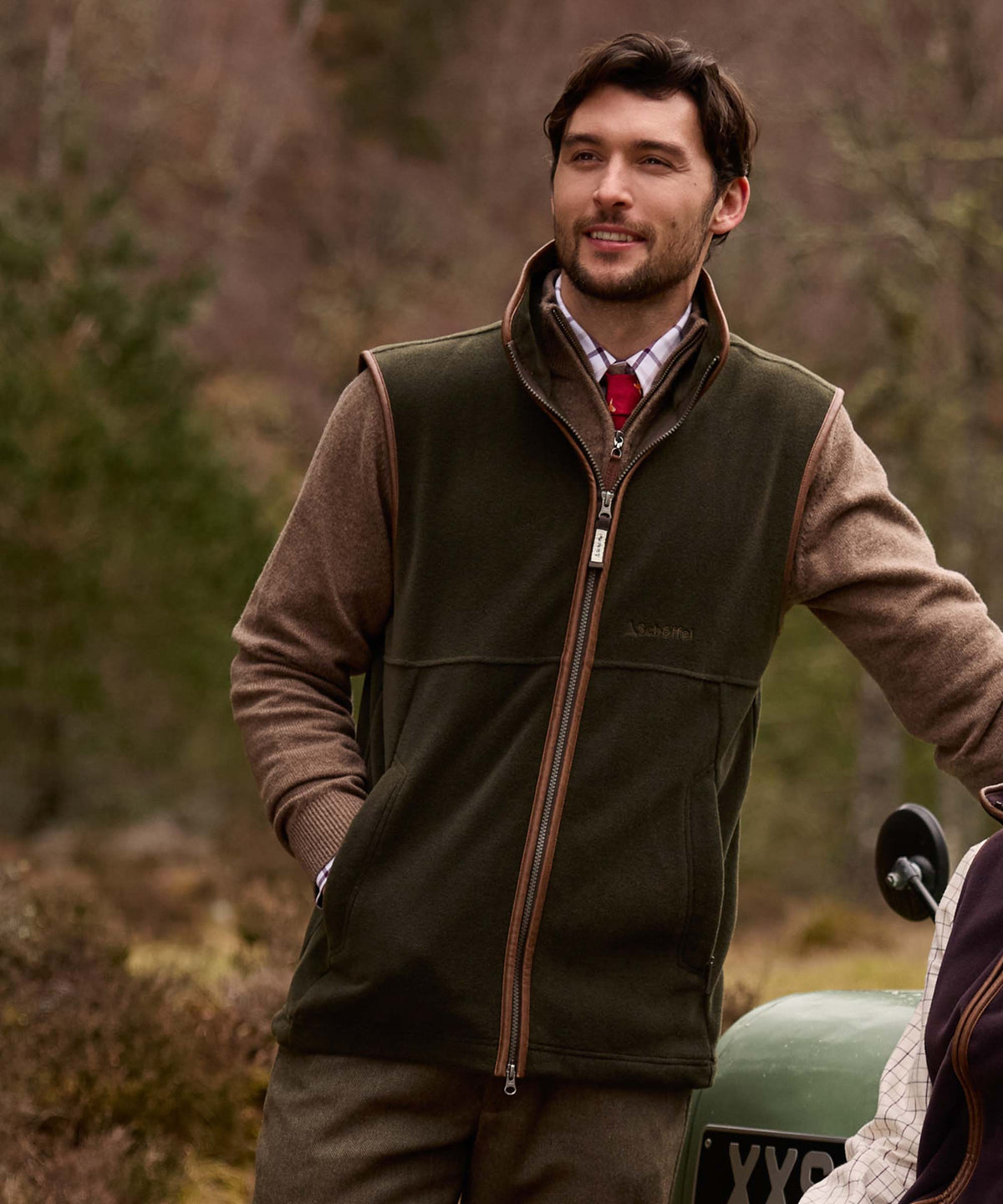 Schöffel Oakham Fleece Gillet Dark Olive – baksida