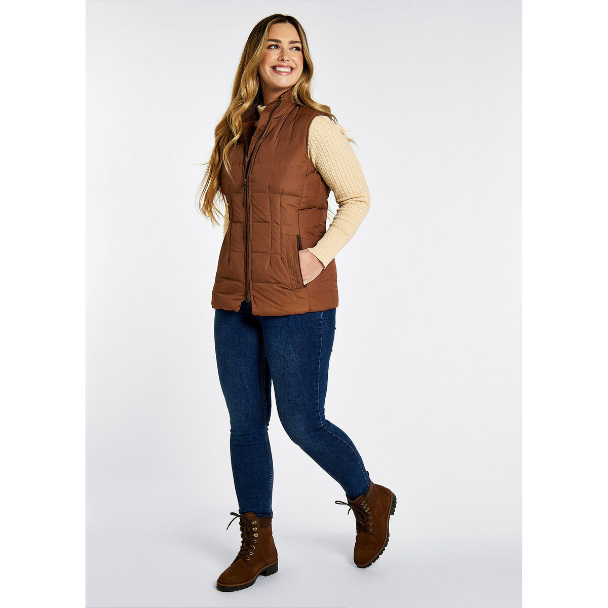 Spiddal Gilet Walnut