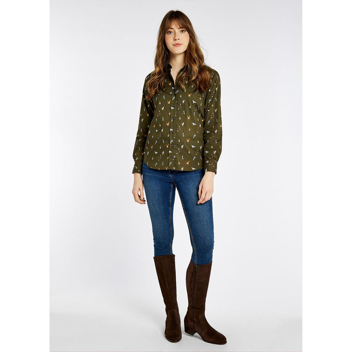 Jasmine Printed Shirt Olive