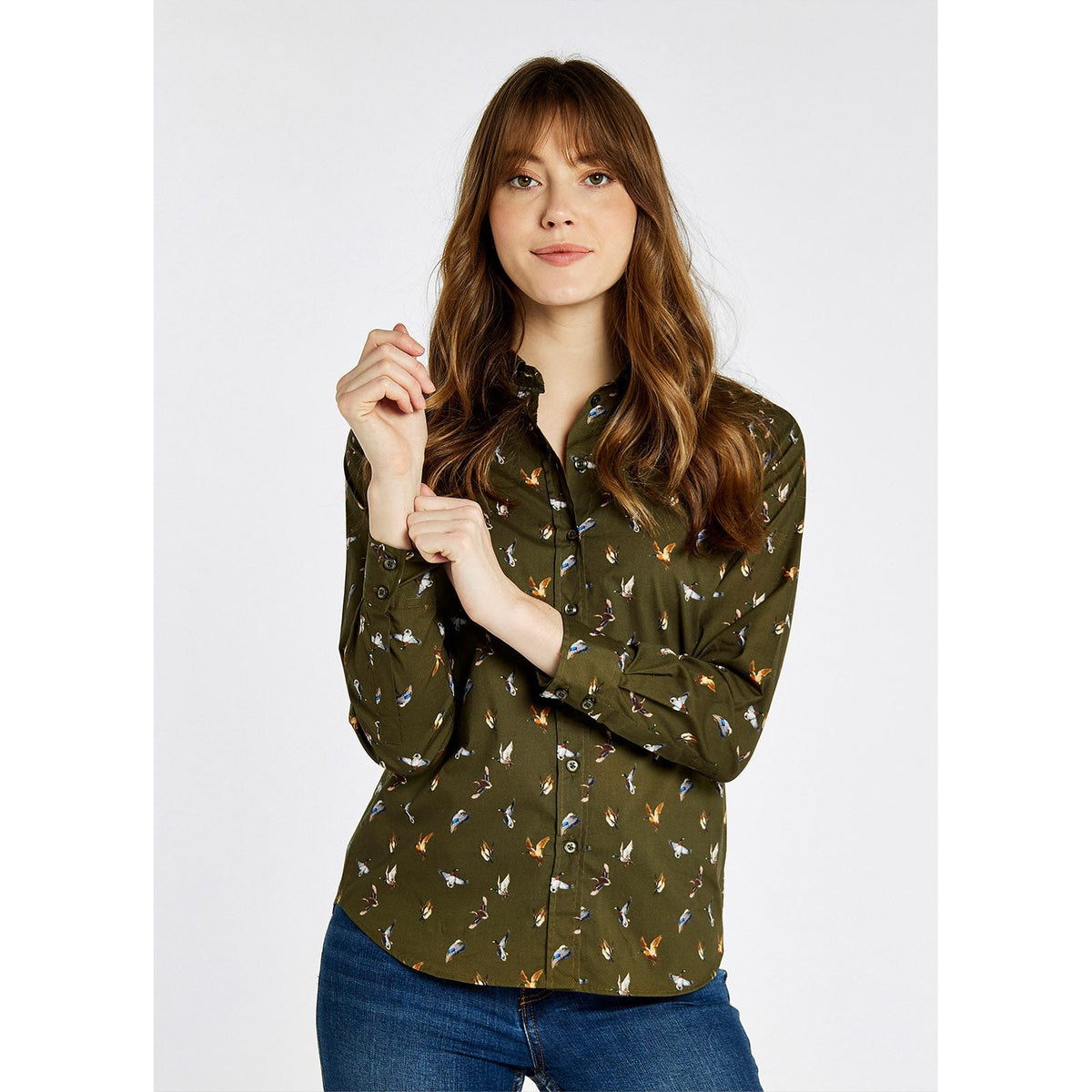 Jasmine Printed Shirt Olive