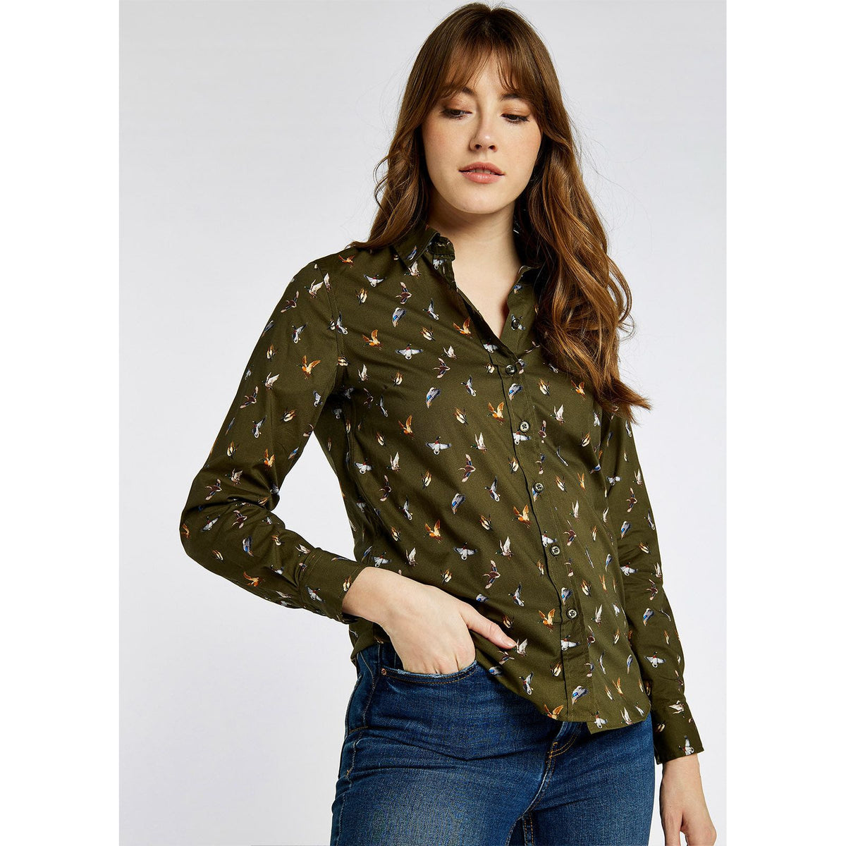 Jasmine Printed Shirt Olive