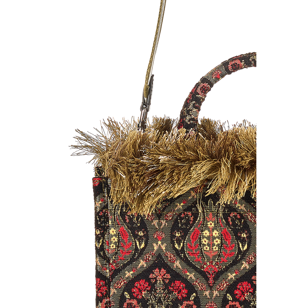 Handbag with Fringes - Black