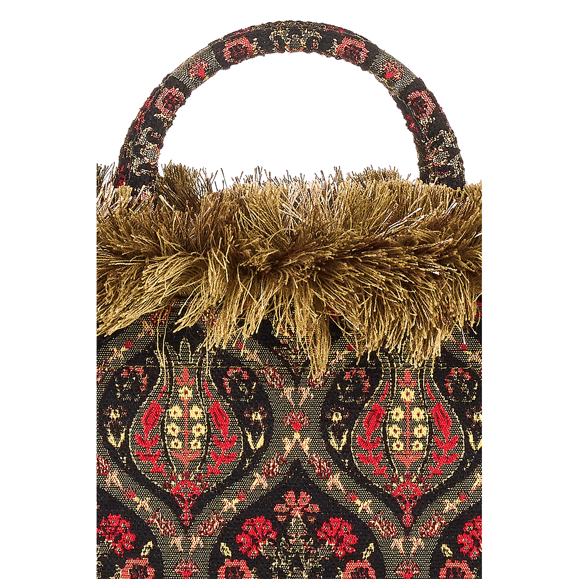 Handbag with Fringes - Black