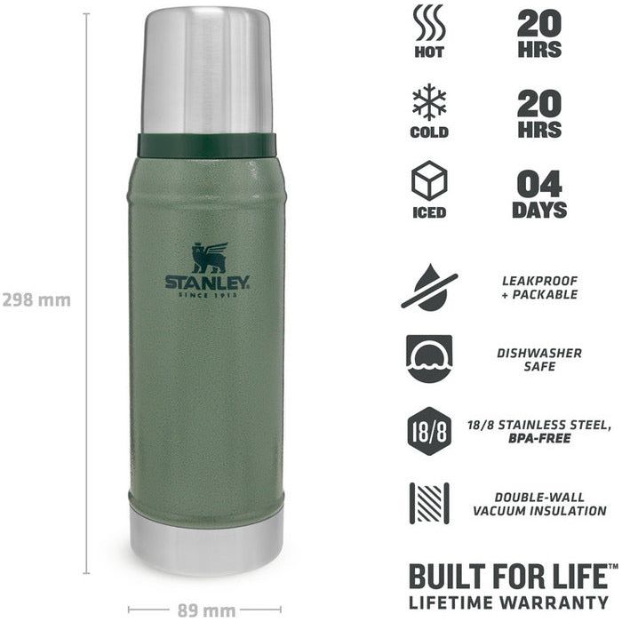 Termos Classic Vacuum Bottle Hammertone Green 0,75 L