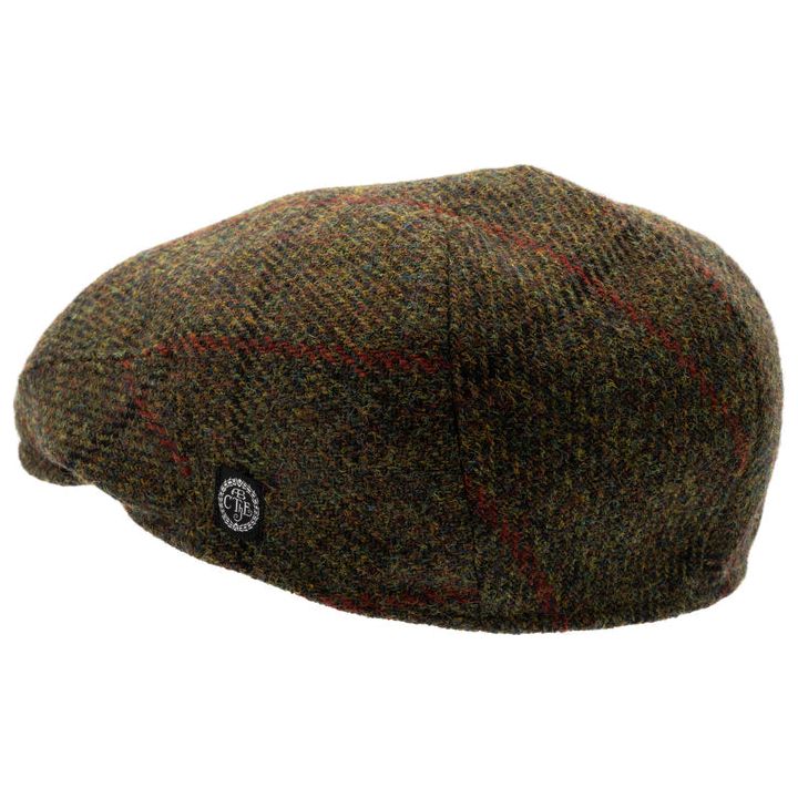 Spencer Harris Tweed Overcheck Green Keps
