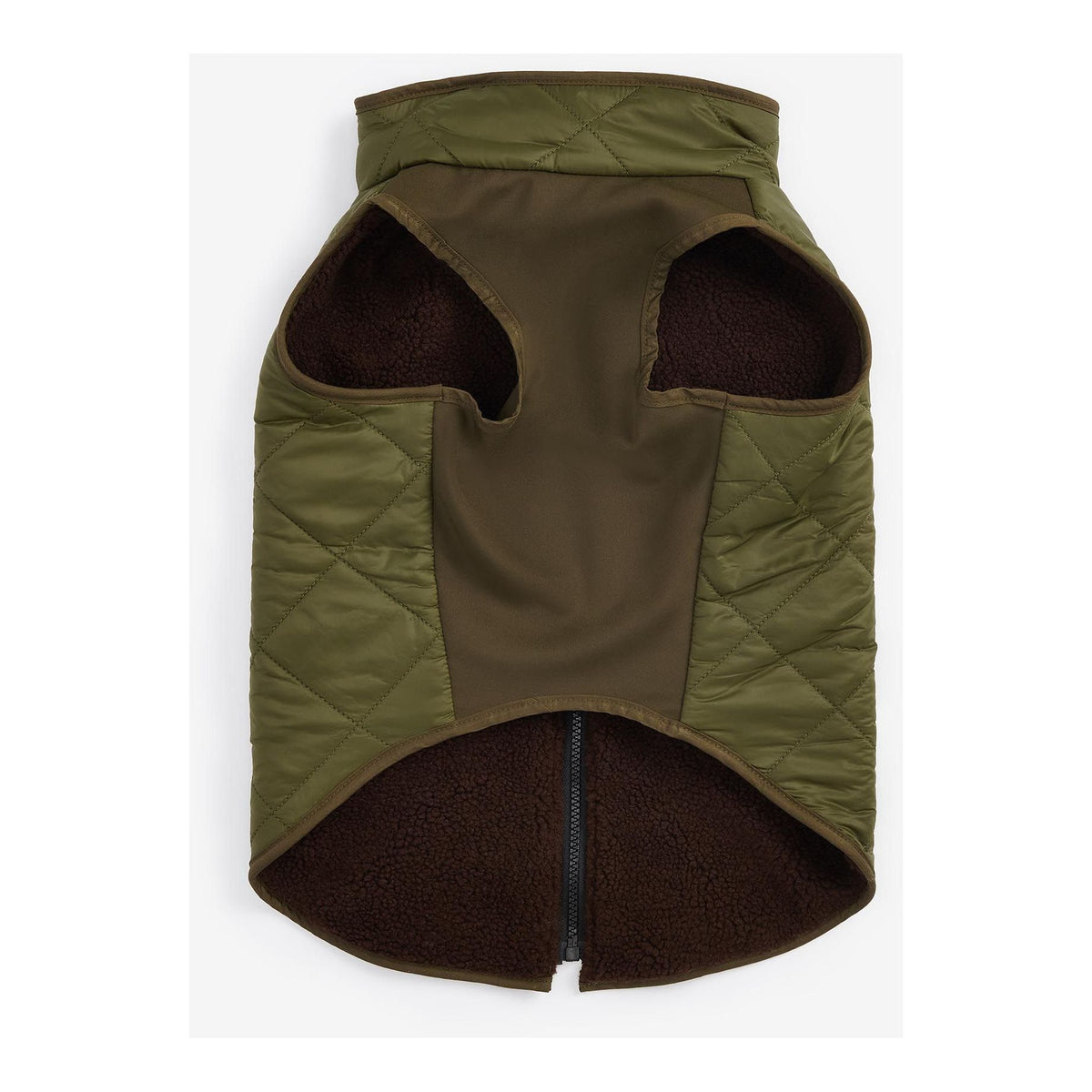 Reversible Quilted Dog Coat Olive