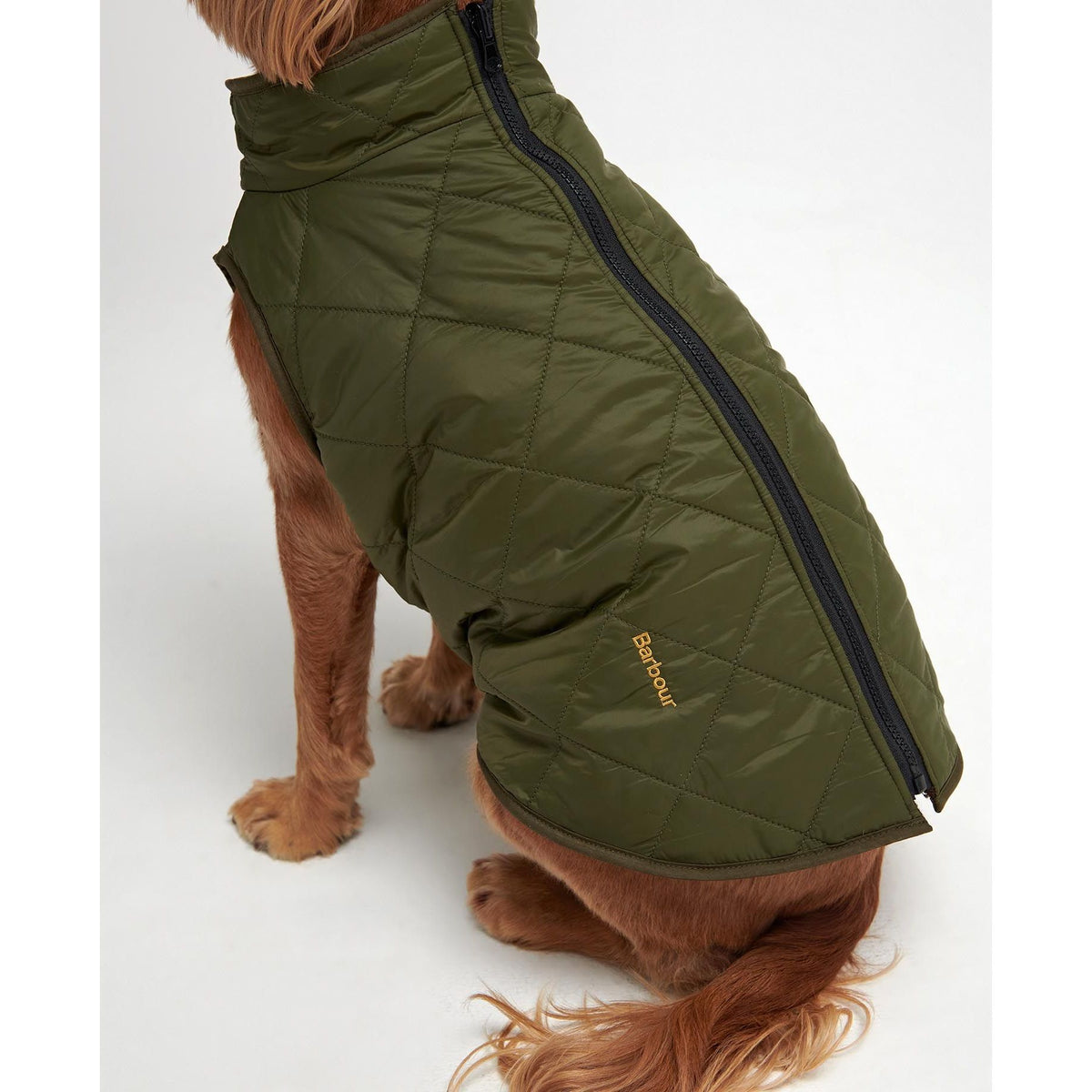 Reversible Quilted Dog Coat Olive