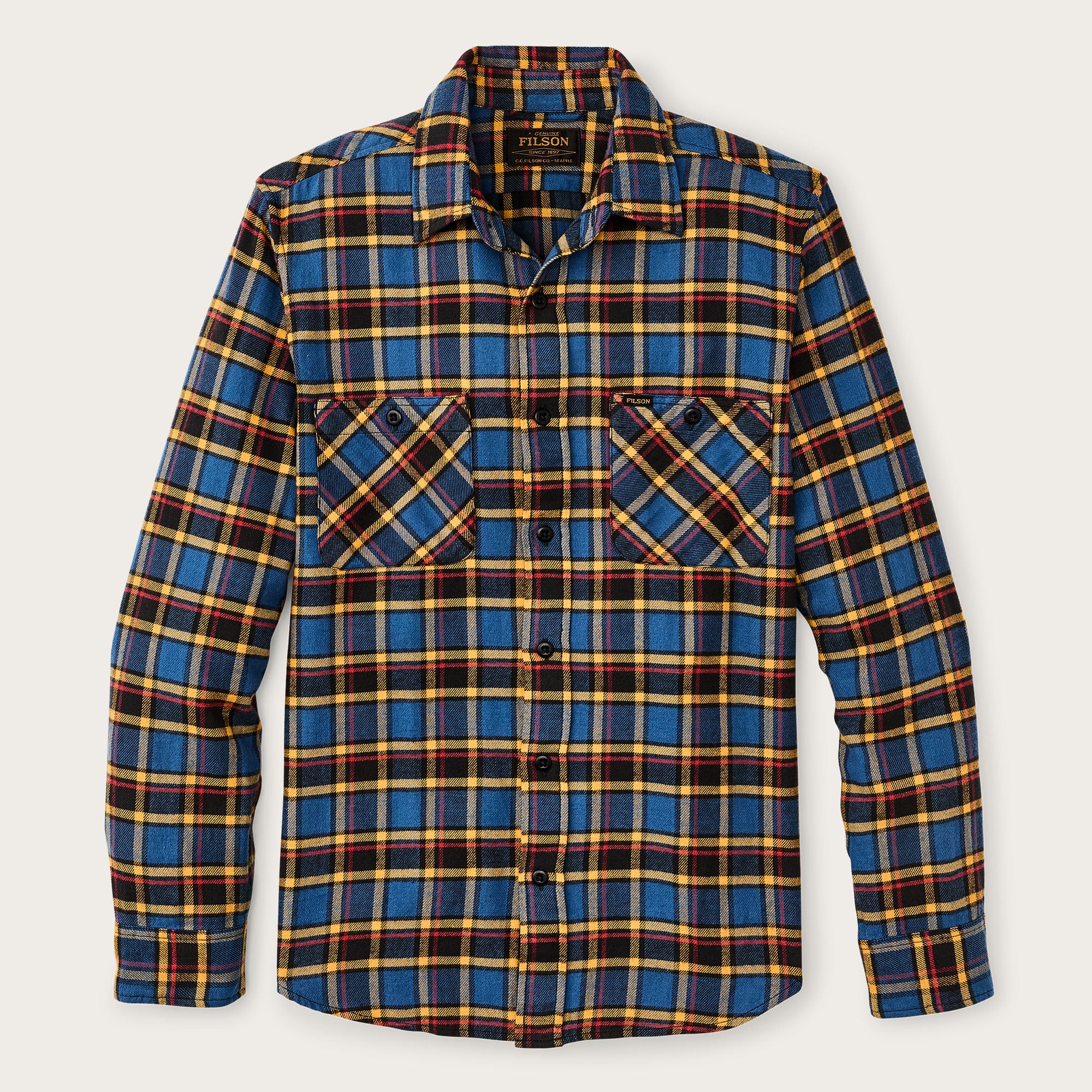 The Rangeland Flannel Shirt Blue Yellow