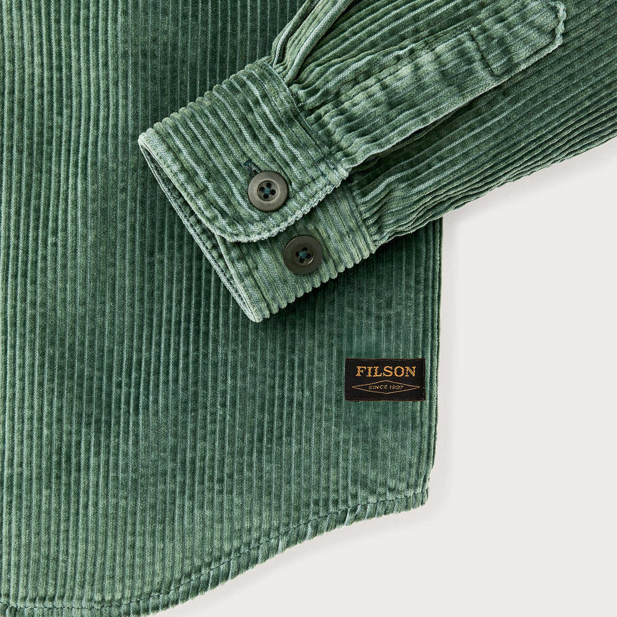 6-Wale Corduroy Shirt Seabed Green