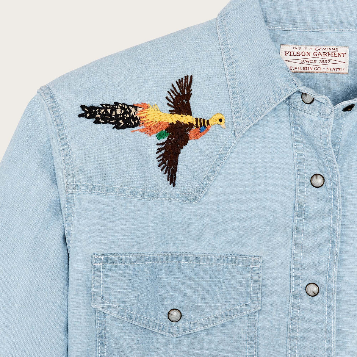 Womens Embroidered Western Shirt