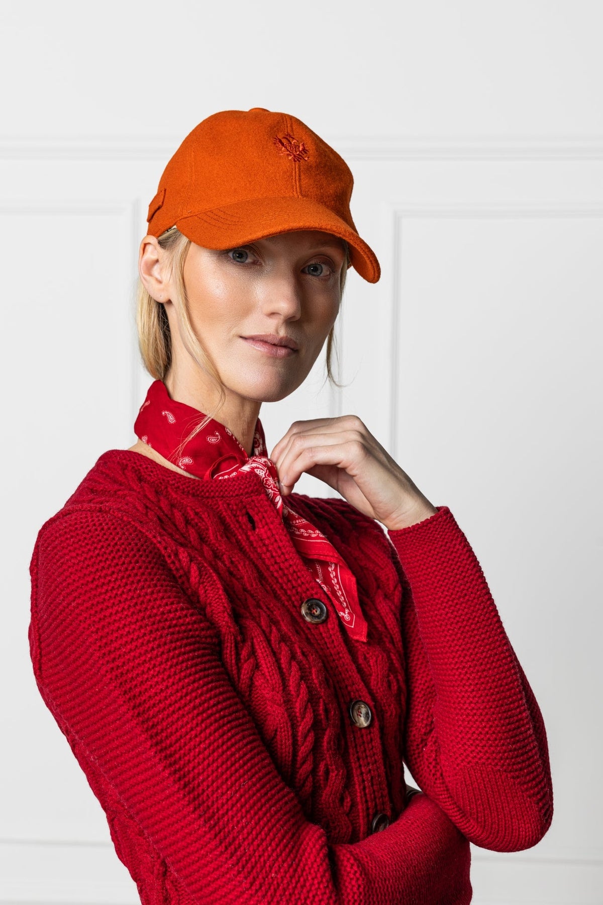 Habsburg Loden Cap Orange - front