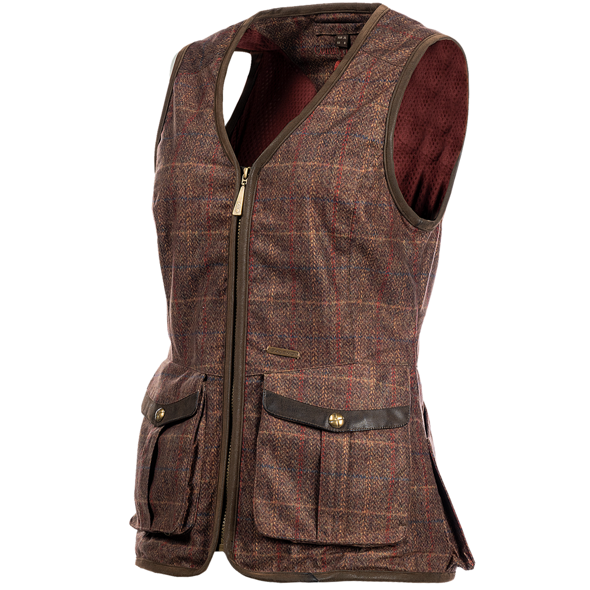 Kenwood Shooting Vest Check Brown