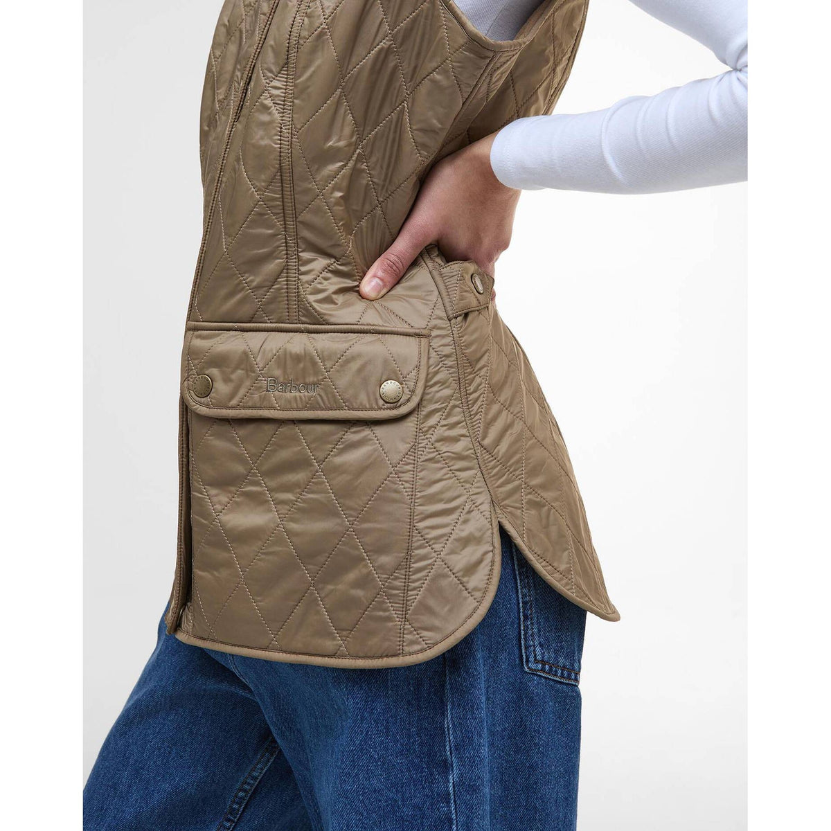 Wray Quilted Gilet Military Brown