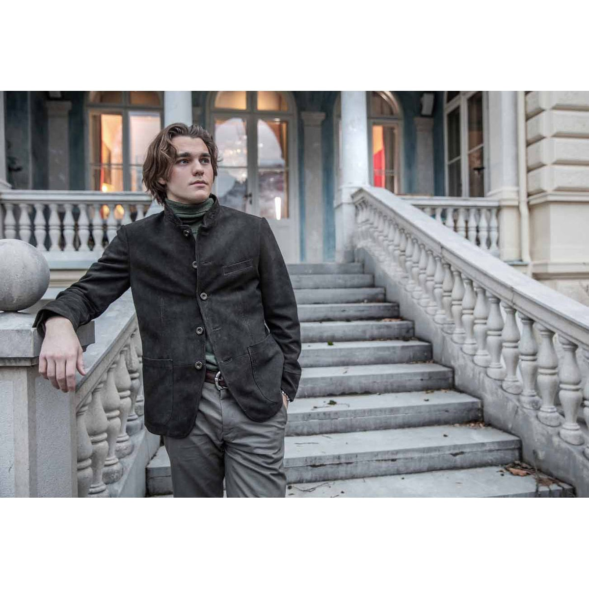 Montafon Leather Jacket Midnight Brown