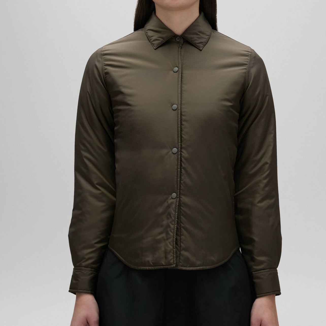Glue Padded Nylon Jacket-Shirt Military