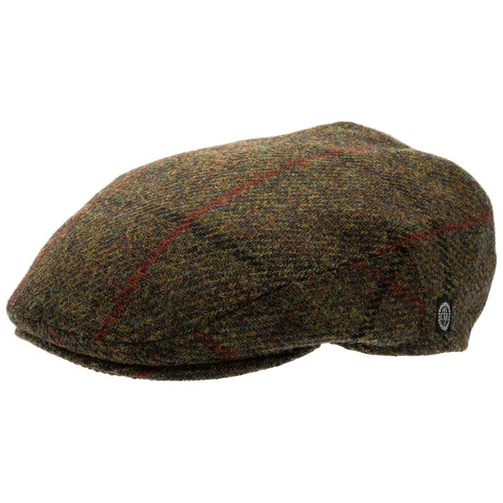 Spencer Harris Tweed Overcheck Green Keps