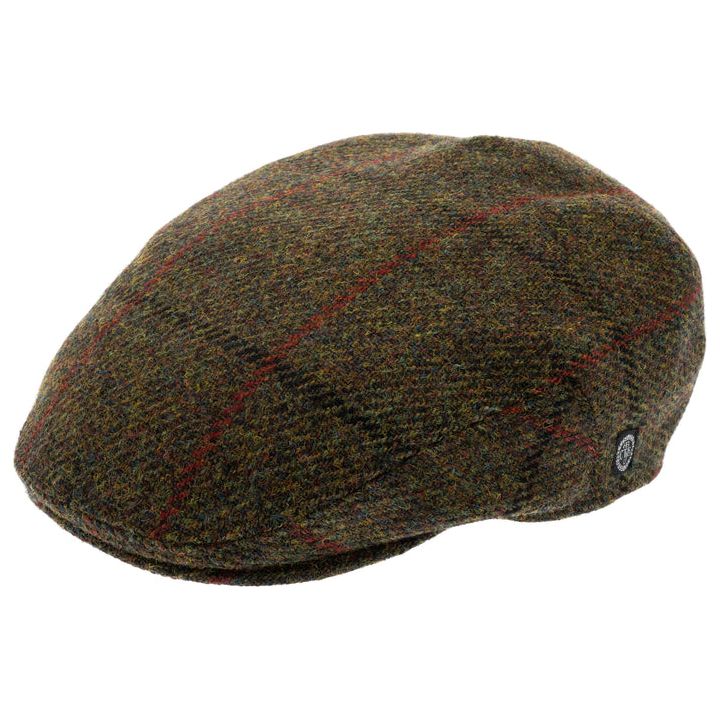 Spencer Harris Tweed Overcheck Green Keps