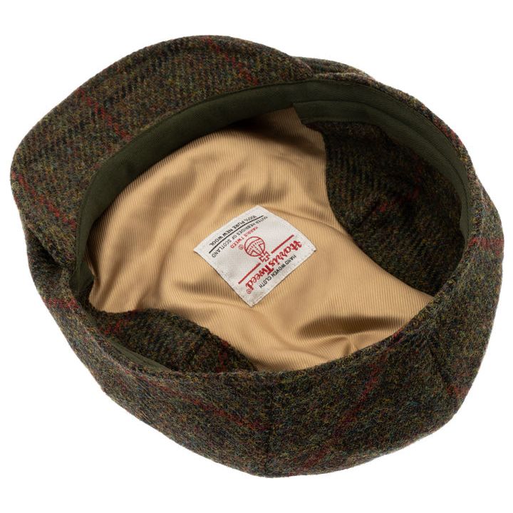 Spencer Harris Tweed Overcheck Green Keps