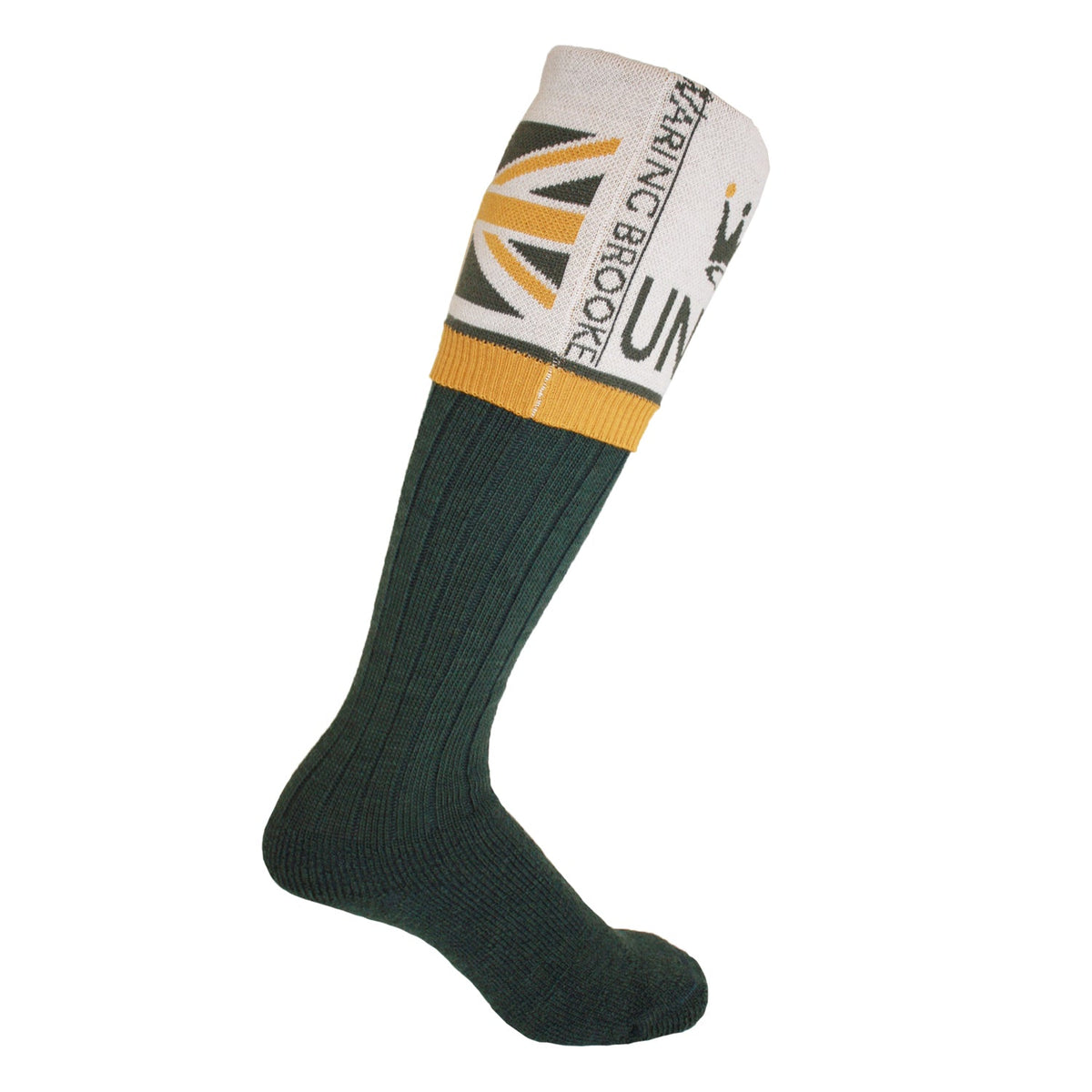 Union Jack Flag Boot Sock Green