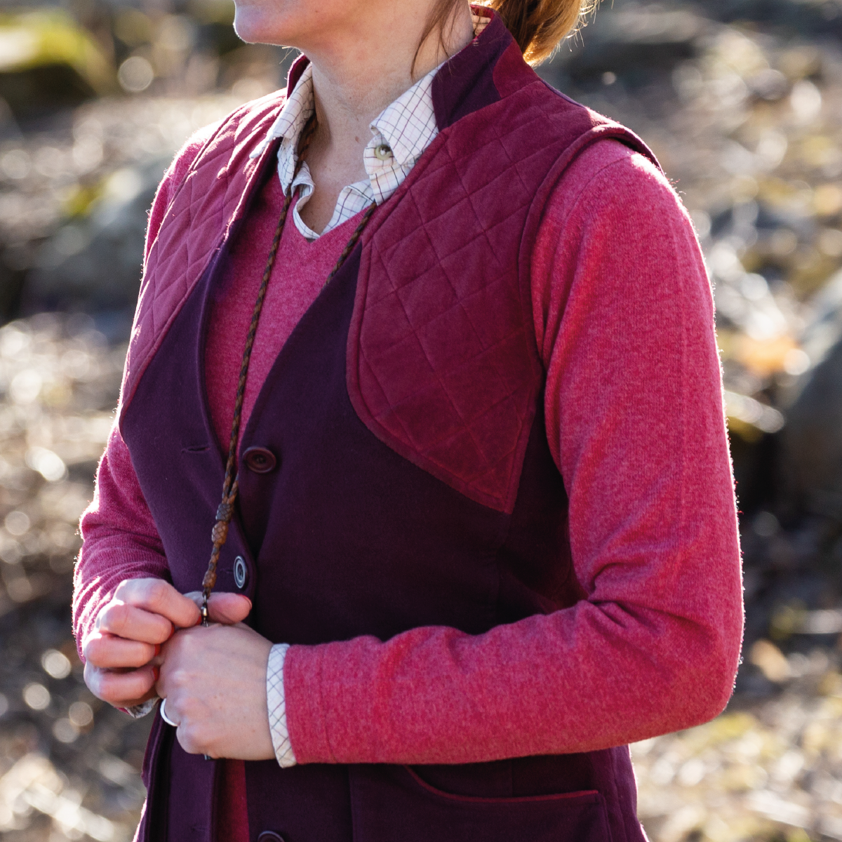 Georgina Ladies V-Neck Rouge