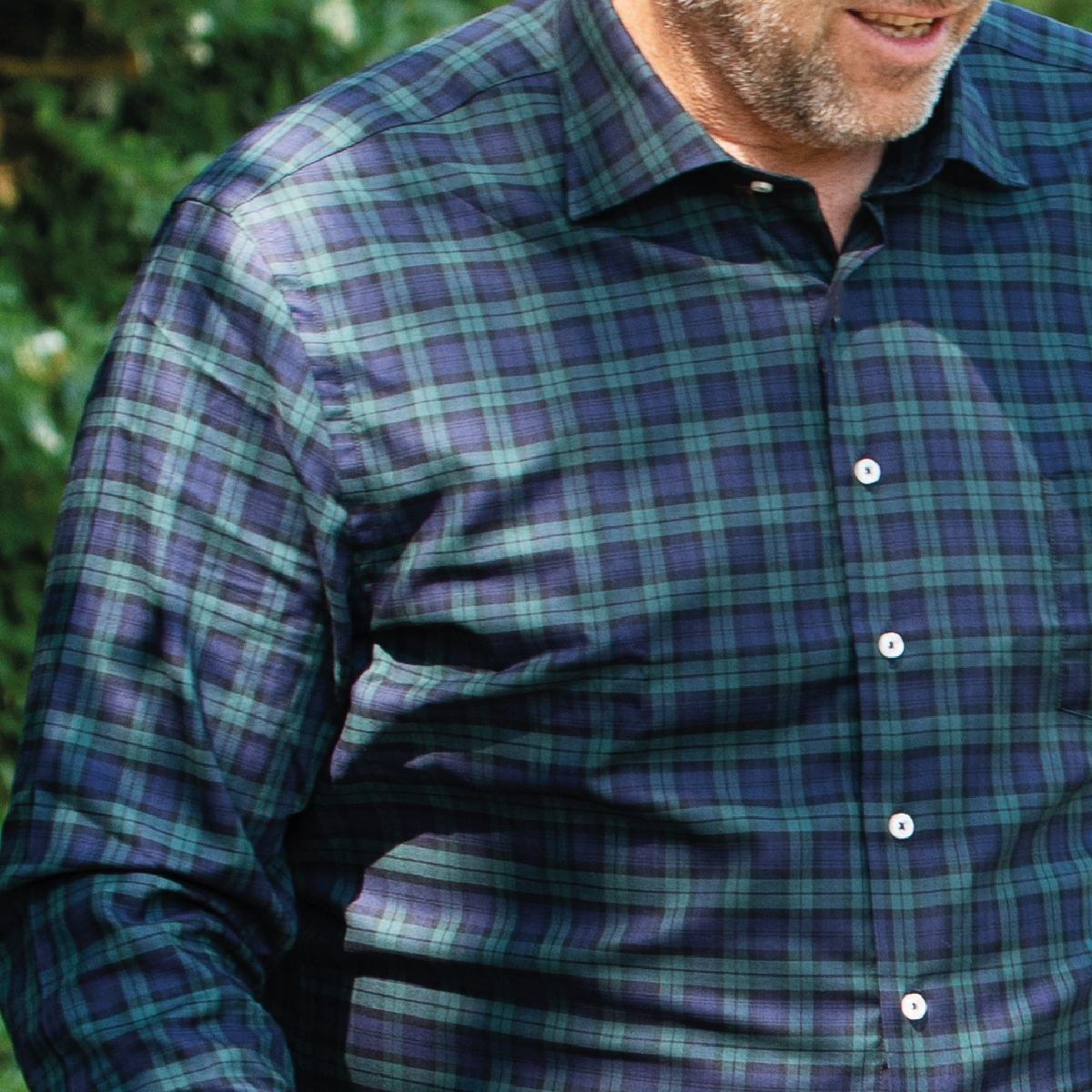 Klanrutig Skjorta Grön Blå