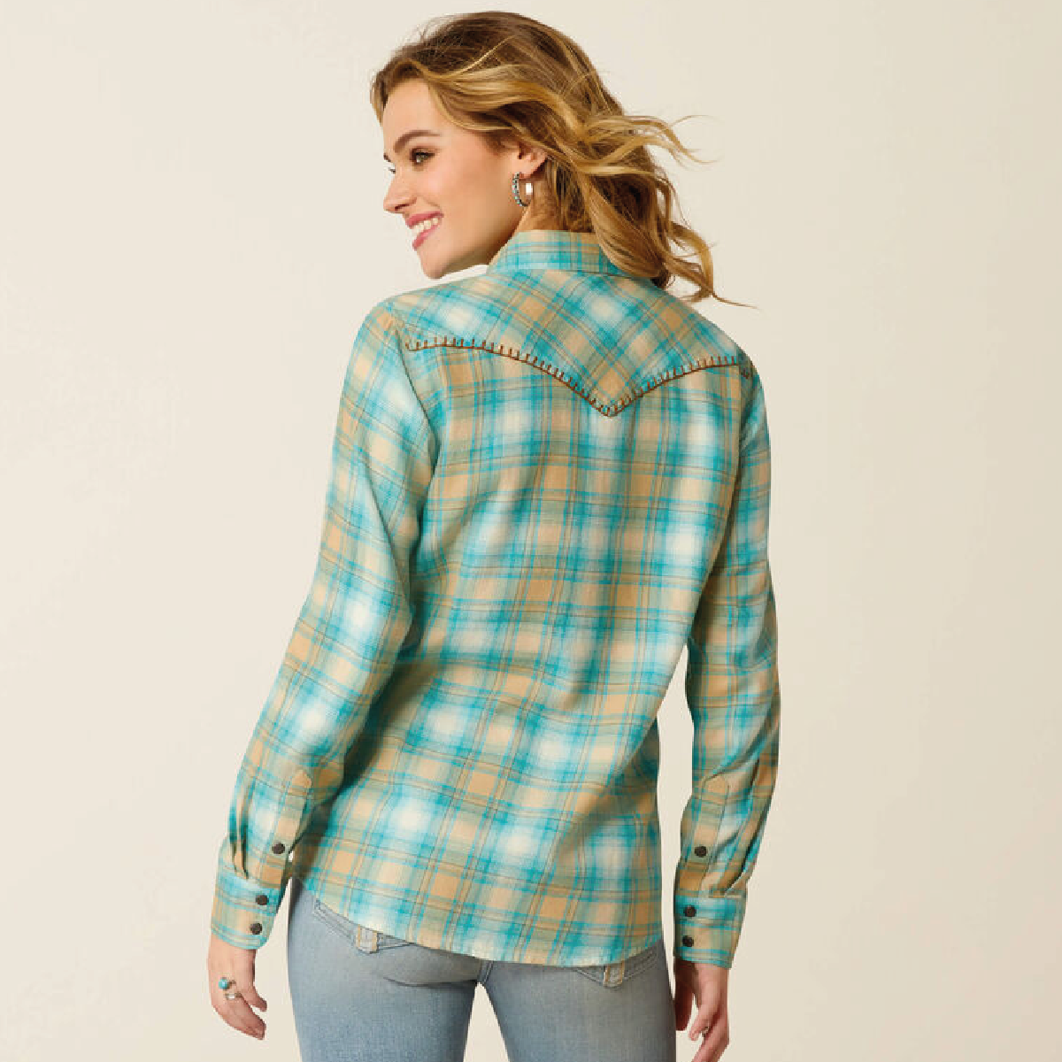Roping Plaid Western Shirt