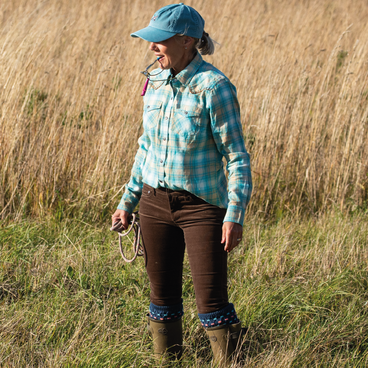 Roping Plaid Western Shirt