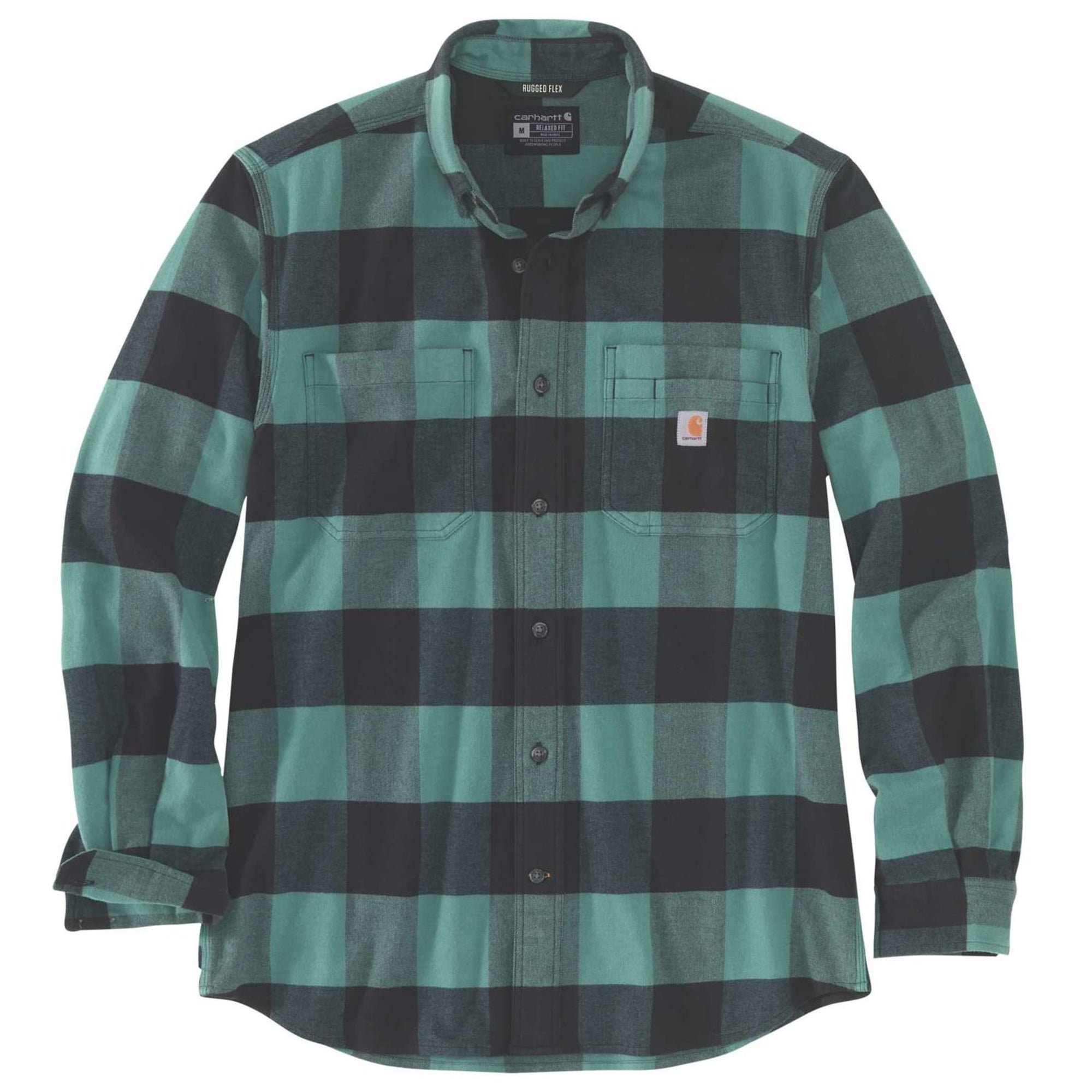 Flannel LS Plaid Shirt Slate Green