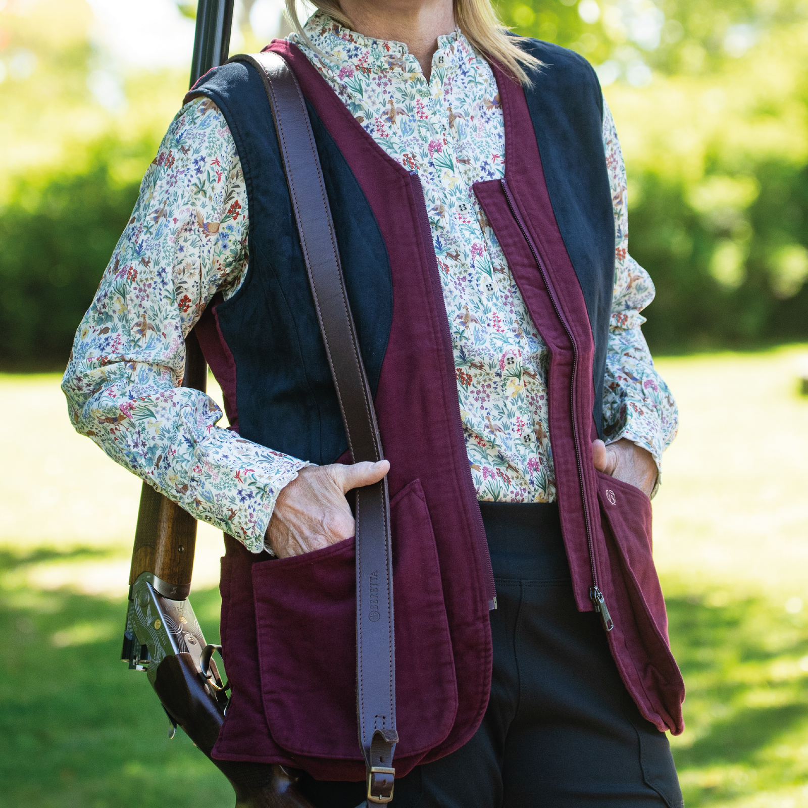 Target Shooting Vest Women Wine