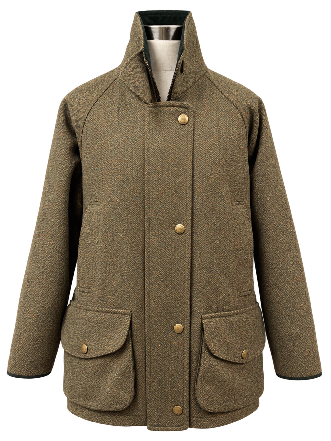 Ladies’ Chiltern Tweed Field Coat – Heather Moss