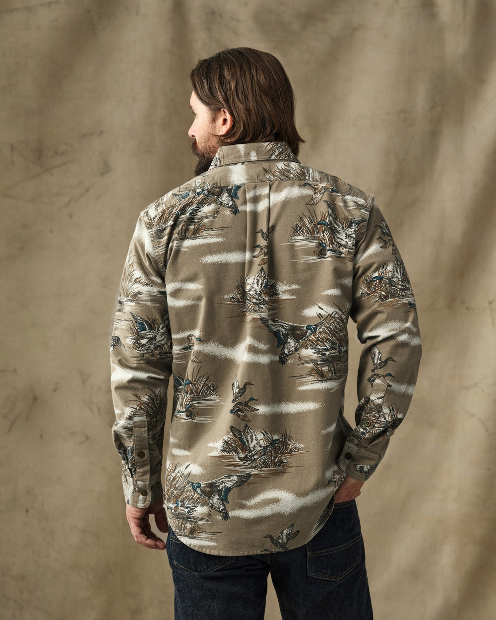 Field Flannel Shirt Marsh Olive Print
