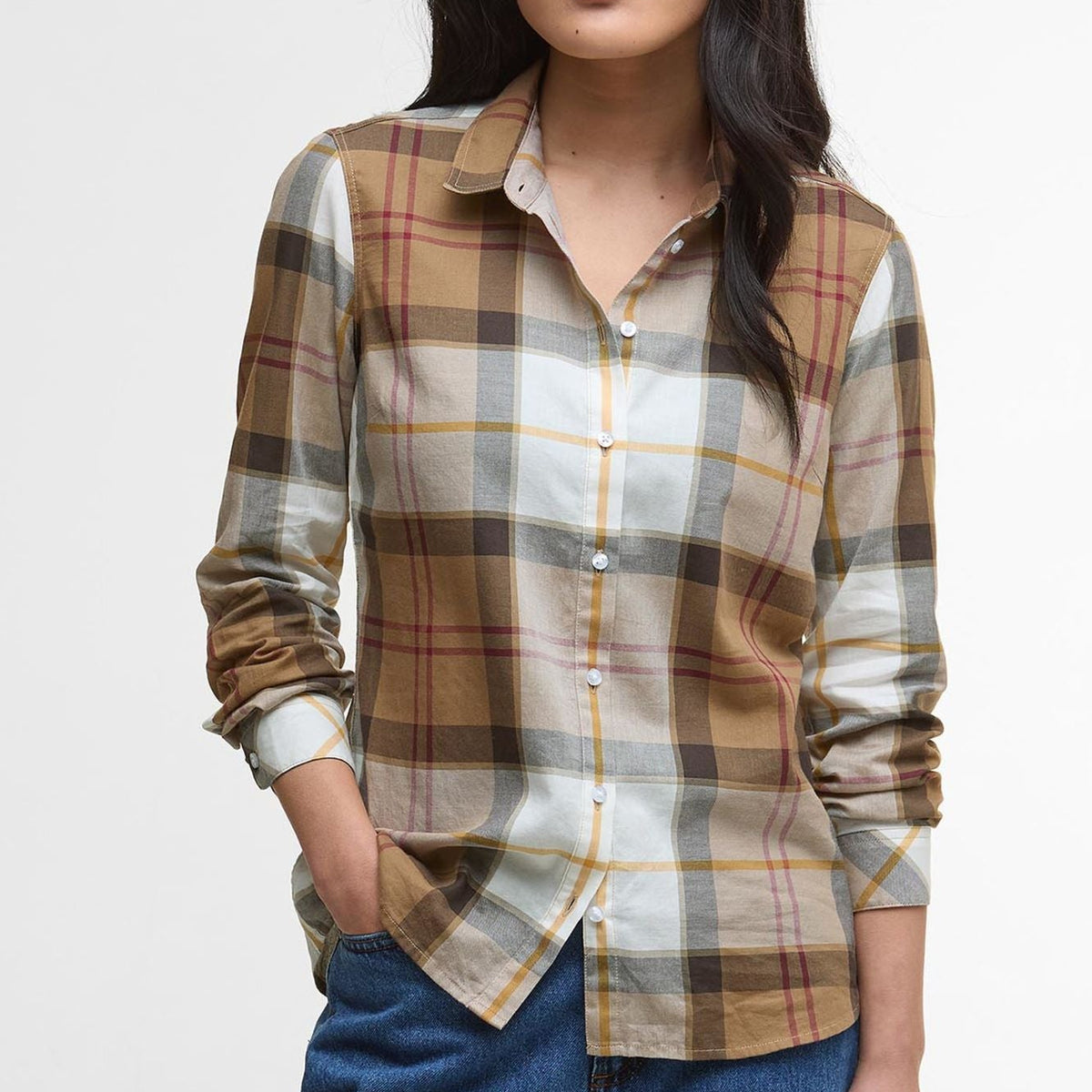 Bredon Regular Long-Sleeved Shirt Light Muted Tartan