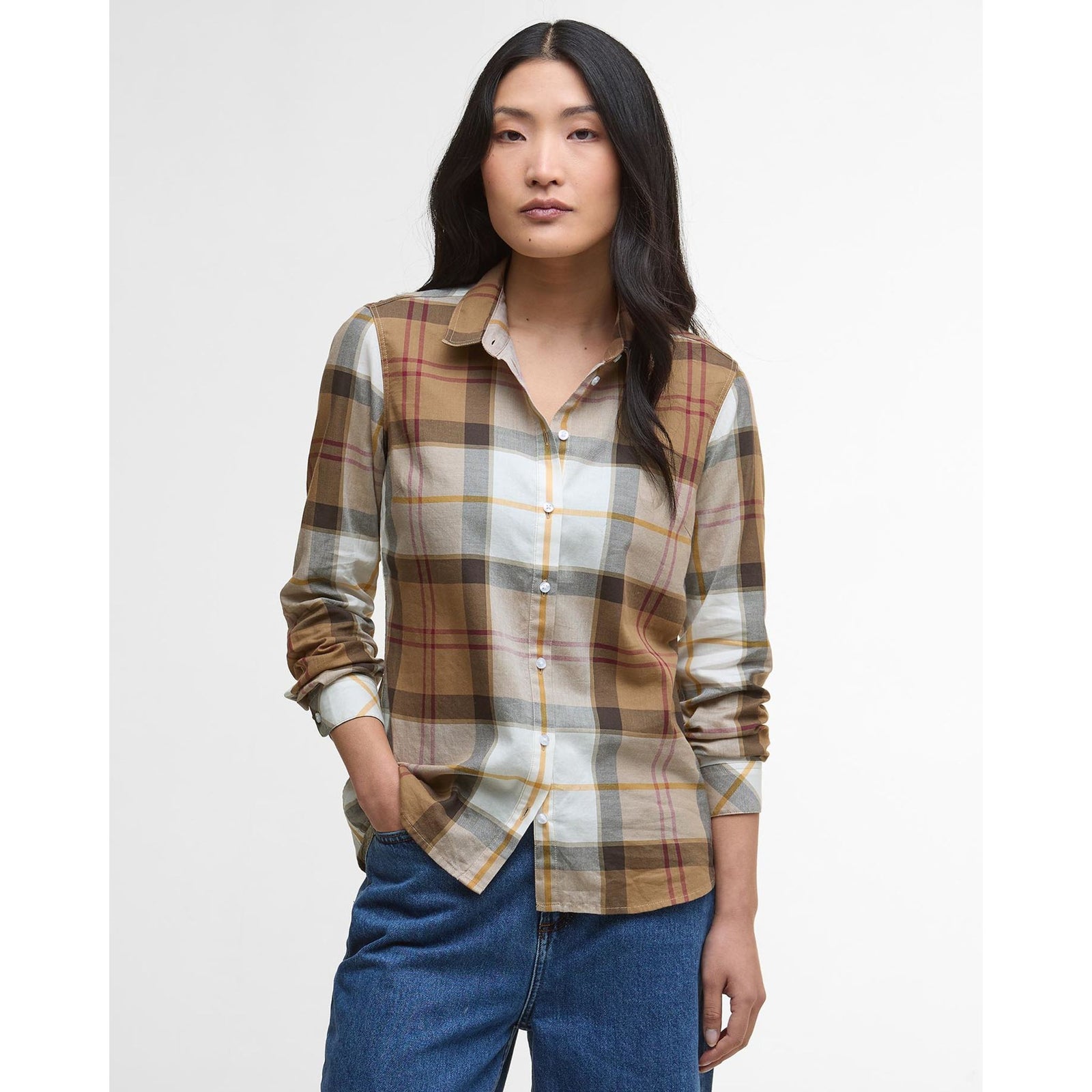 Bredon Regular Long-Sleeved Shirt Light Muted Tartan