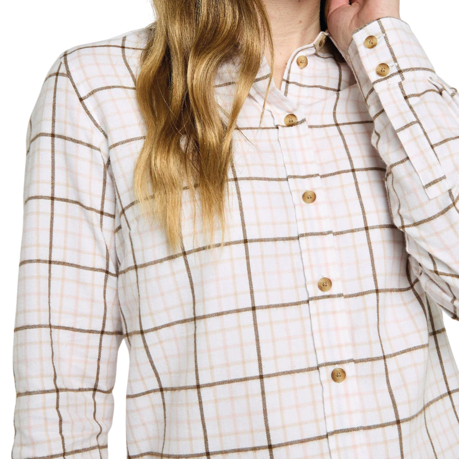 Brooklime Women’s check shirt - Dusky Rose
