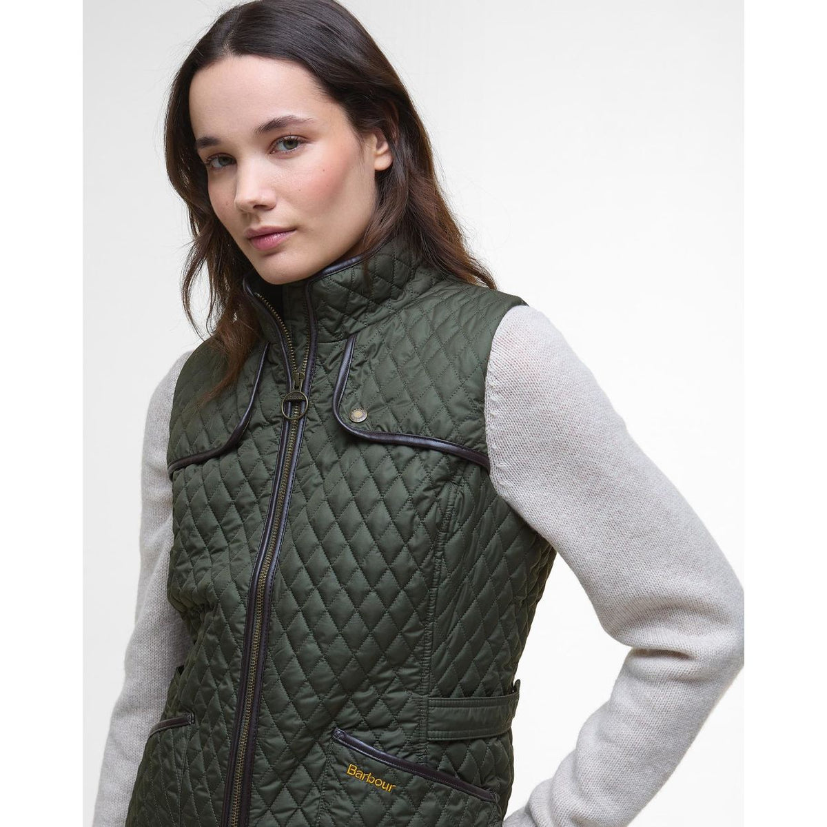 Dahlia Quilted Gilet Olive