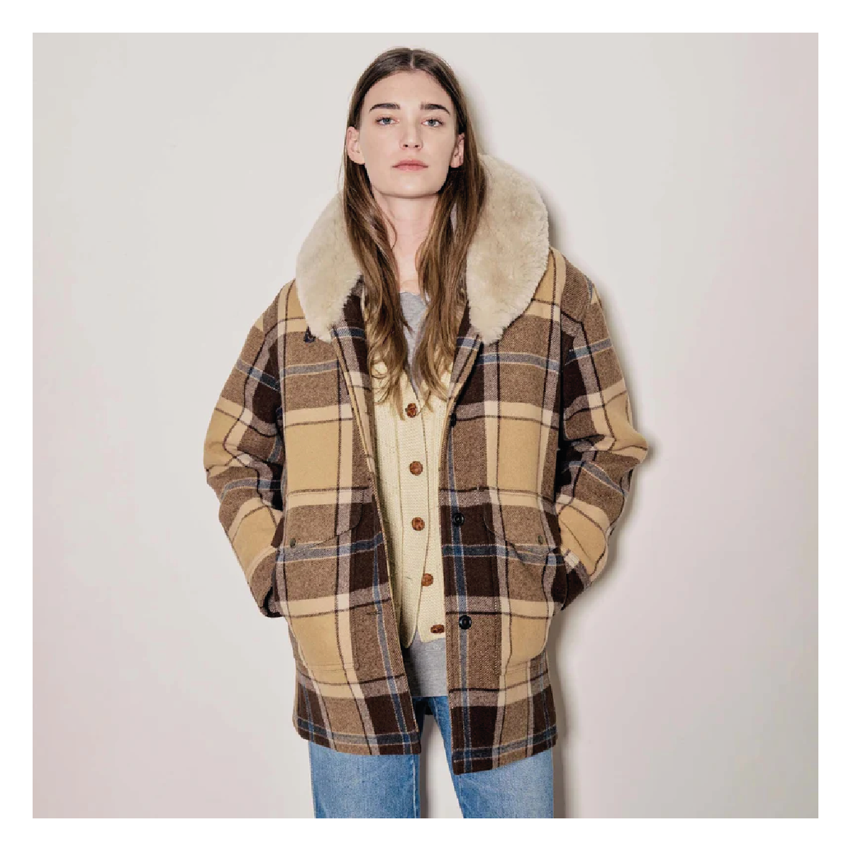 WOMEN&#39;S LINED WOOL PACKER COAT