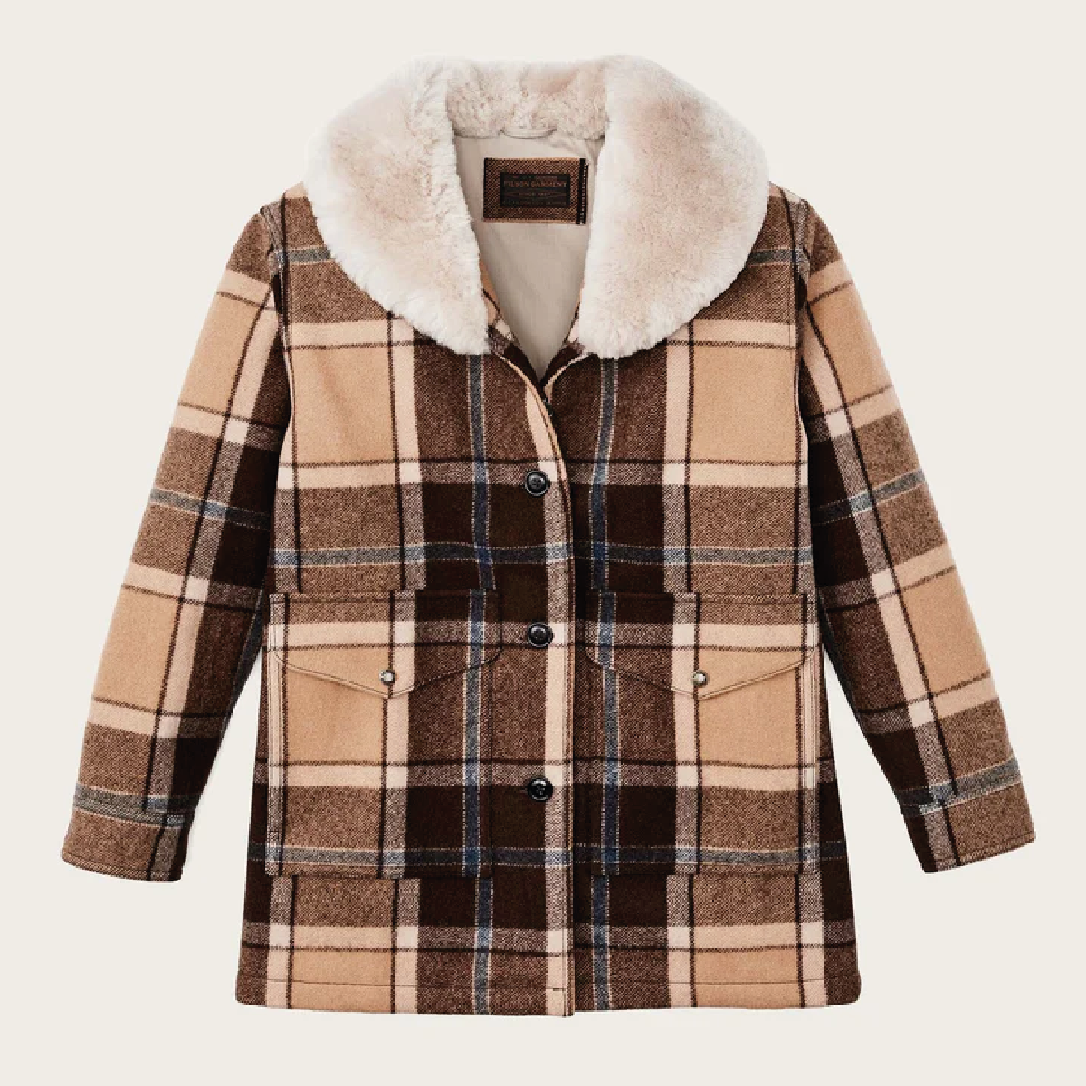 WOMEN&#39;S LINED WOOL PACKER COAT