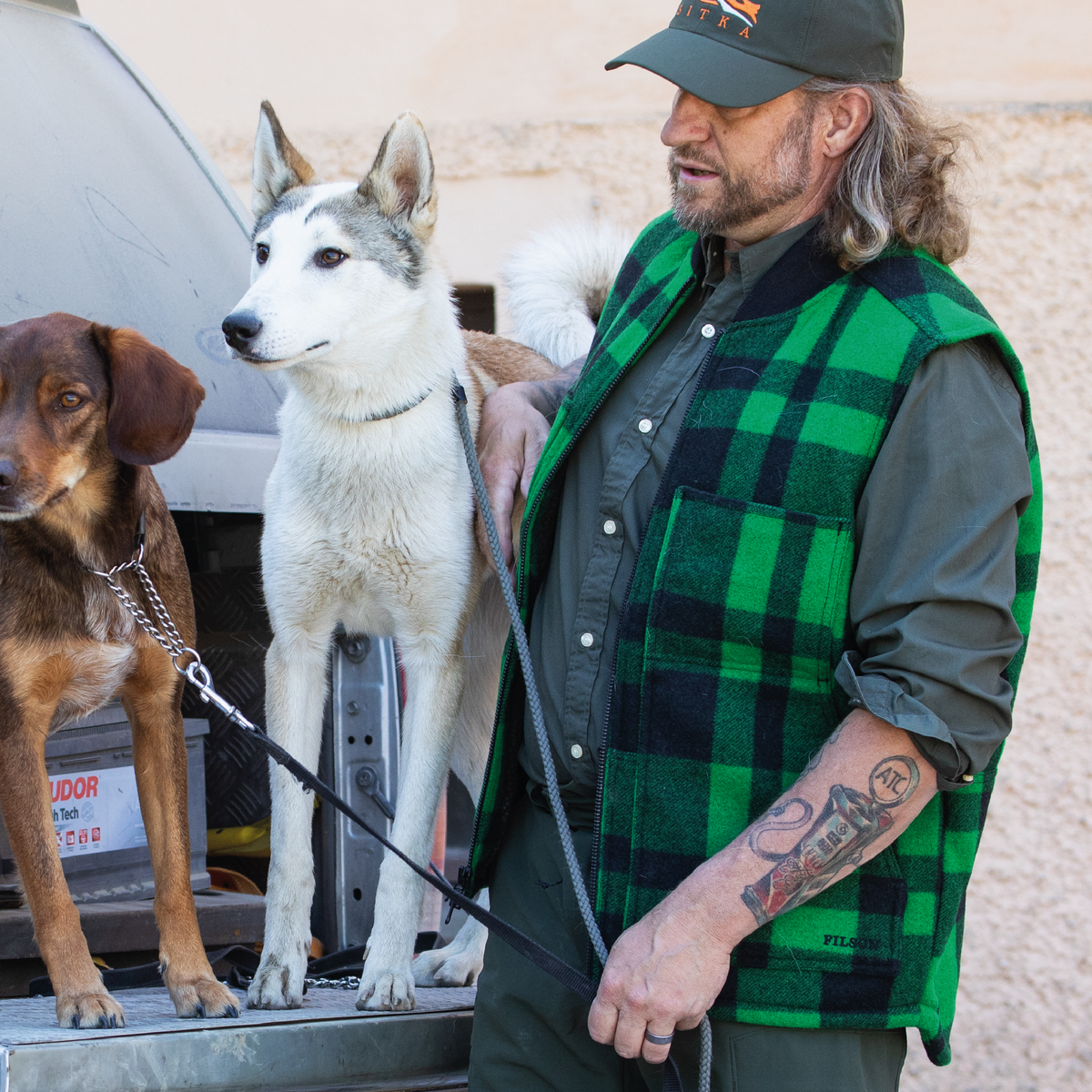 Lined Mackinaw Wool Work Vest Acid Green