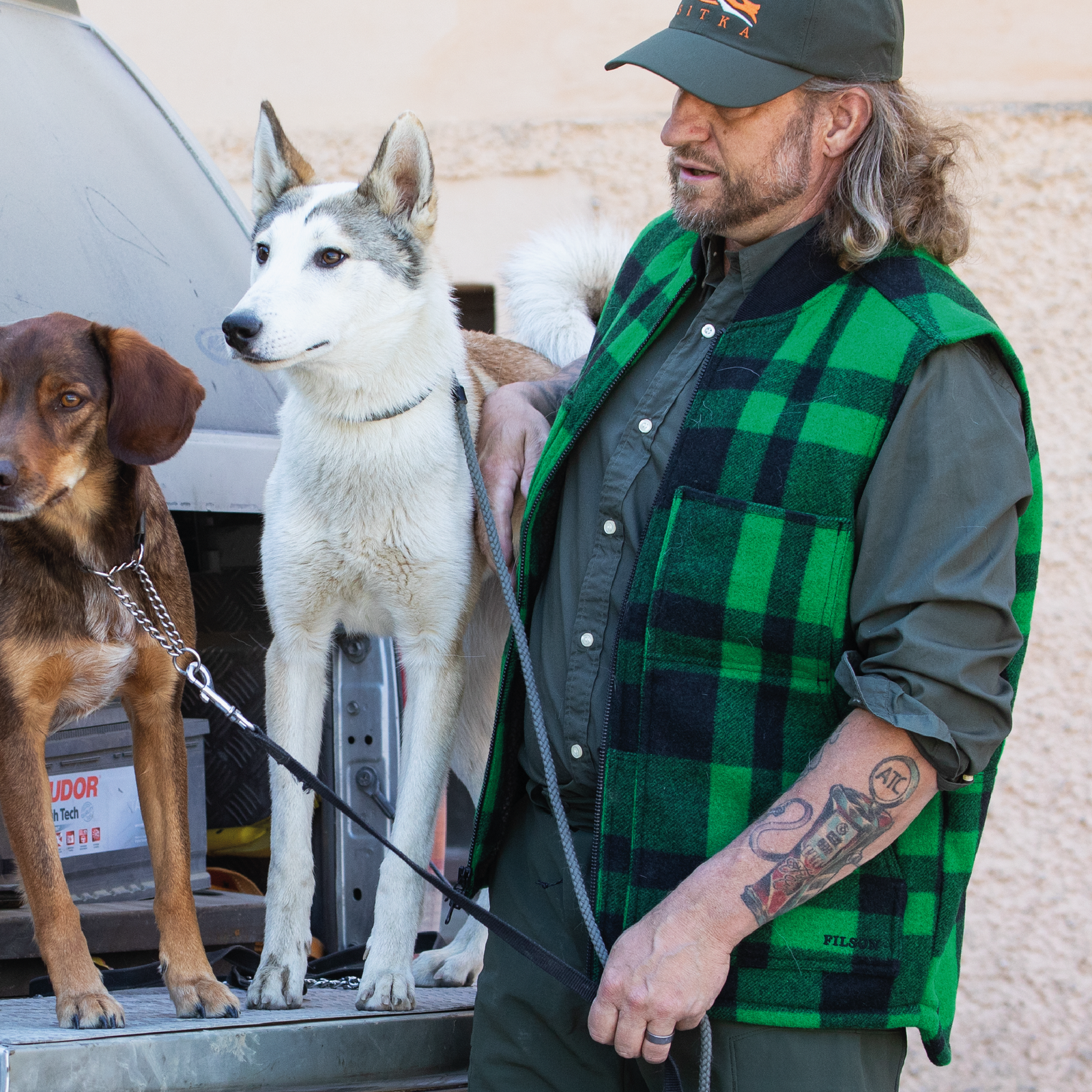Lined Mackinaw Wool Work Vest Acid Green