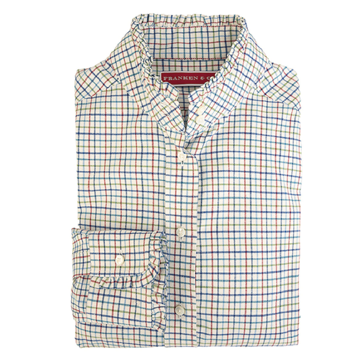 Blouse ruffles Tattersall
