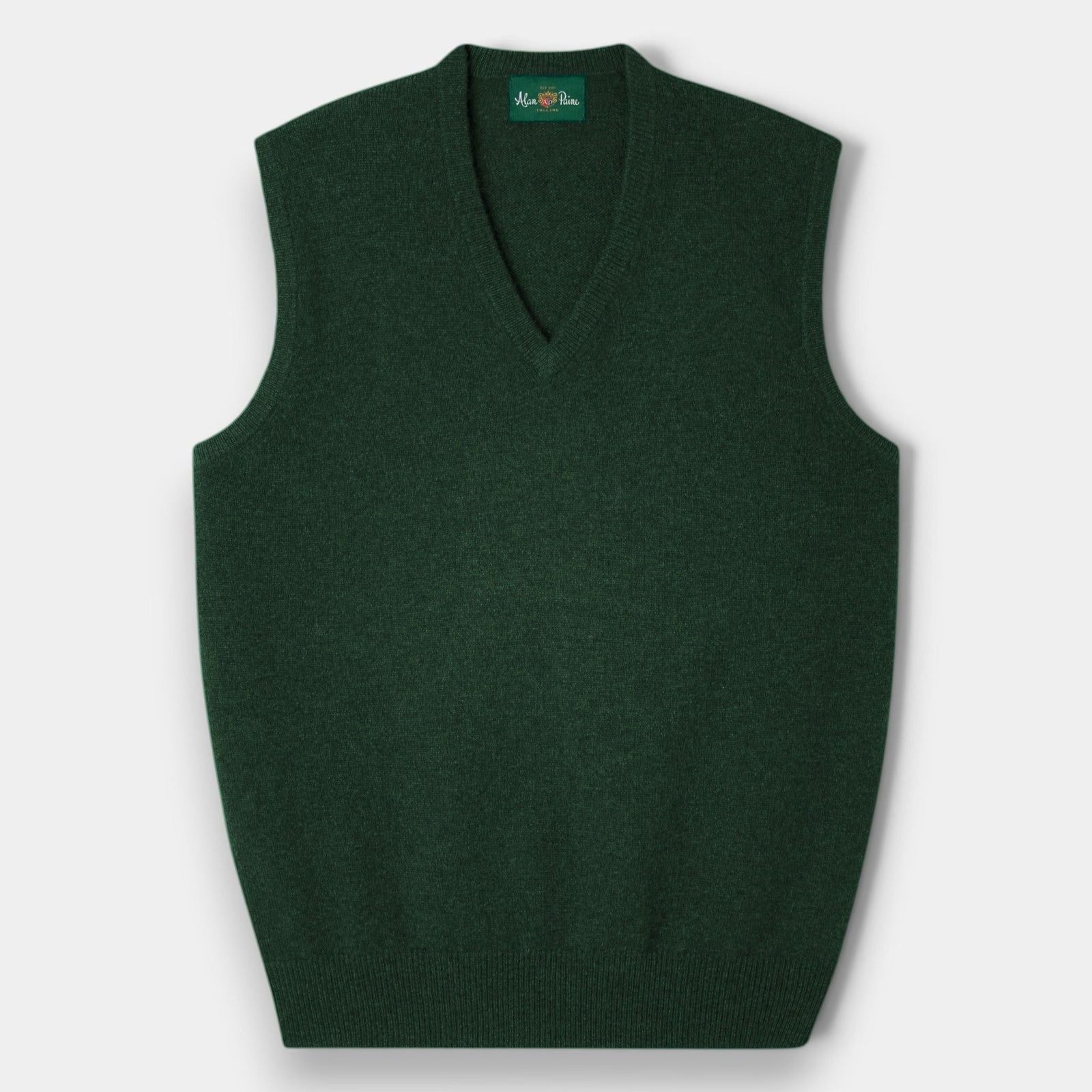 Gladstone V-Slipover Tartan Green