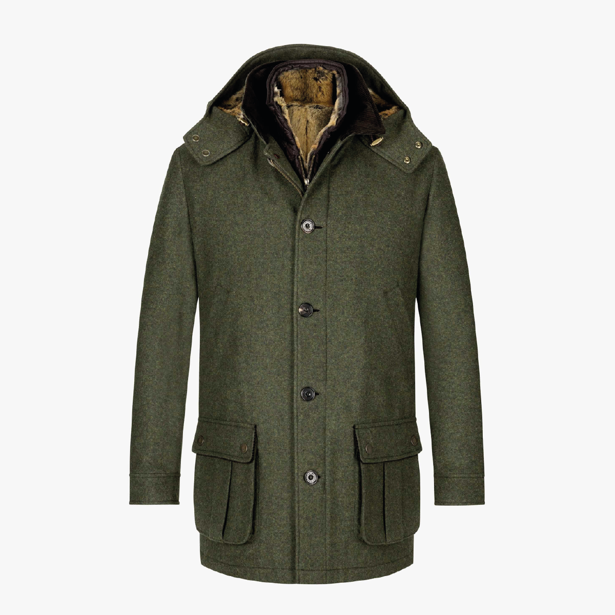 Antonius lodenjacka med hamsterpäls