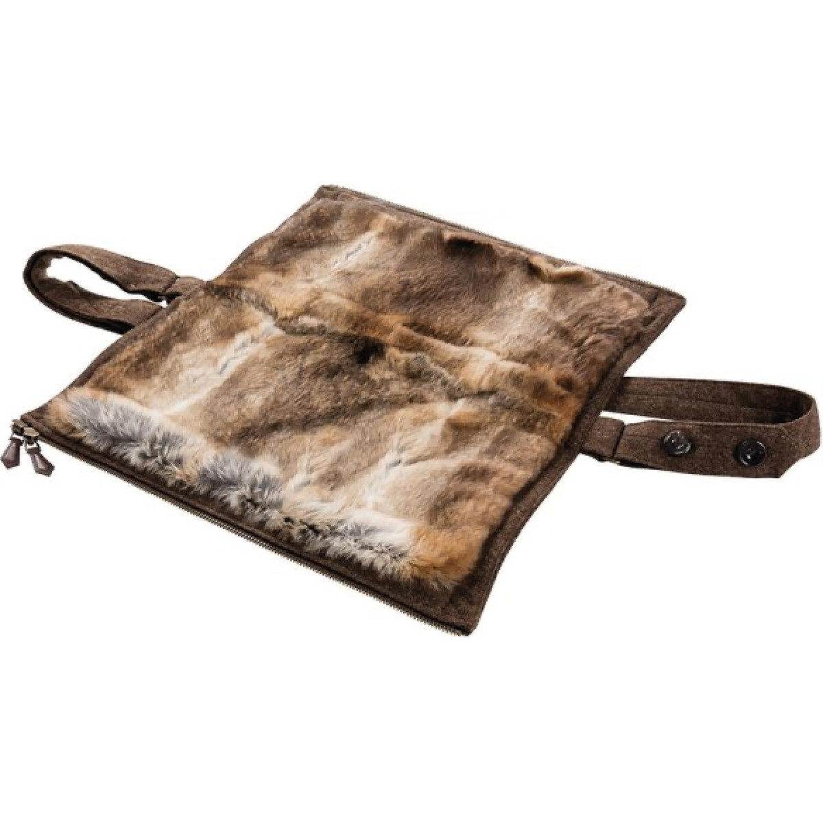 Lodenmuff med kaninpäls