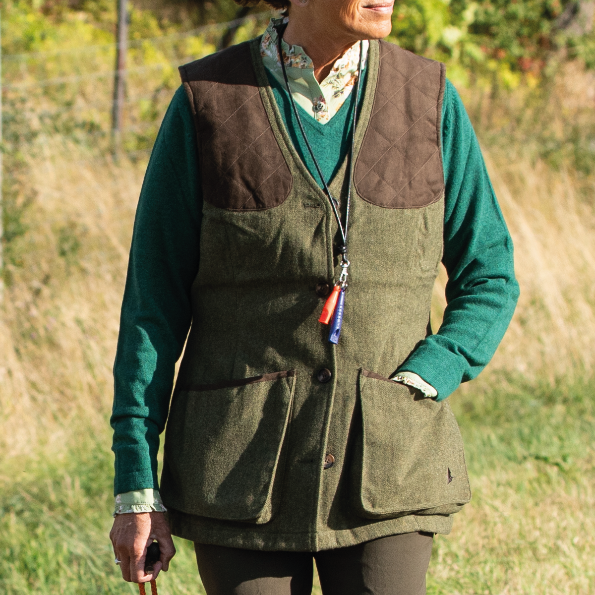 Hillside Harriet Vest Moss Green