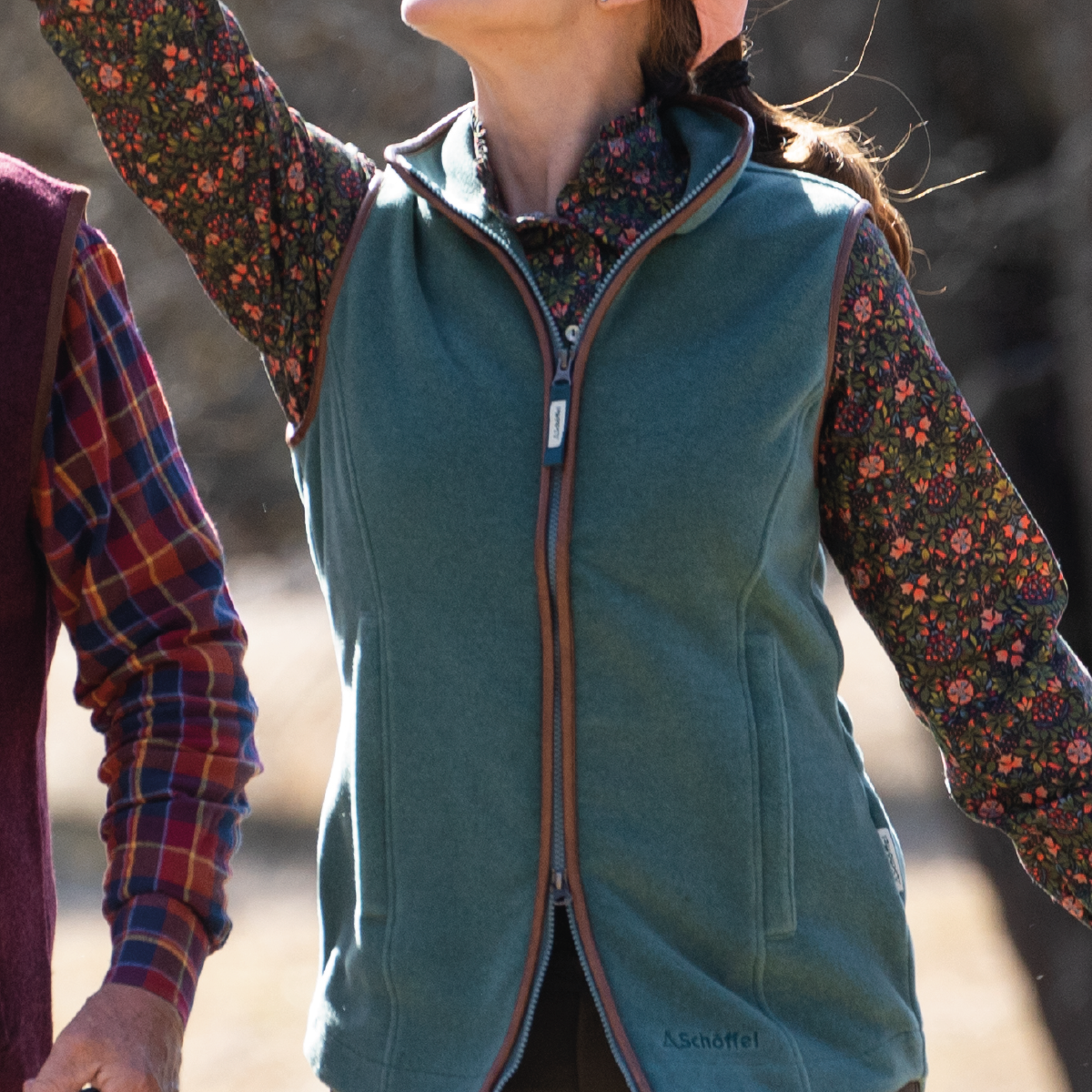 Lyndon II Fleece Gillet W Duck Egg