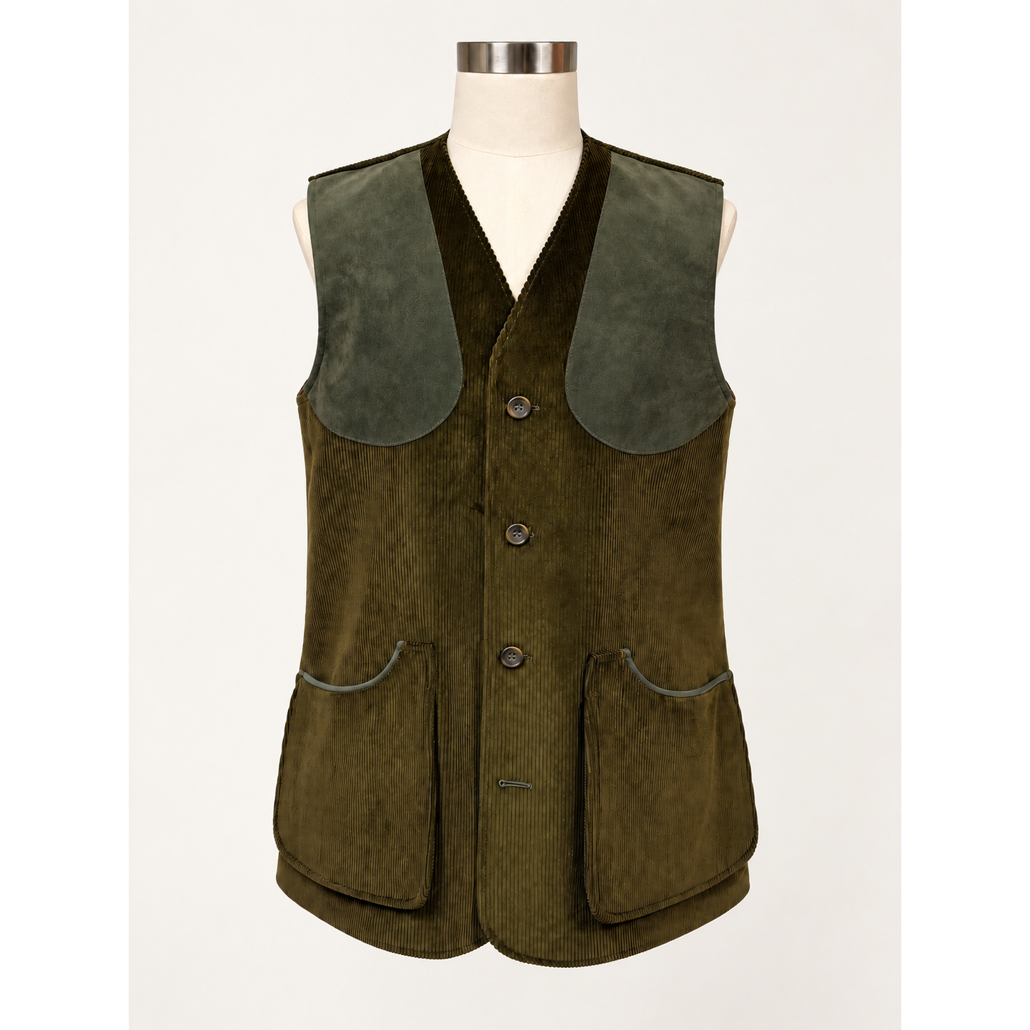 Moorland Cord Shooting Vest – Heritage Olive