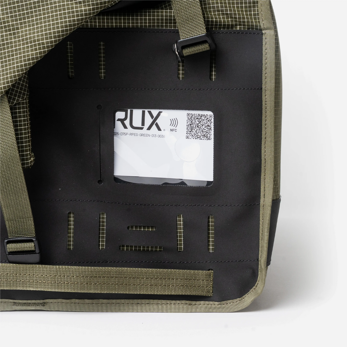 RUX Duffel Box 75L Green – NFC-kort
